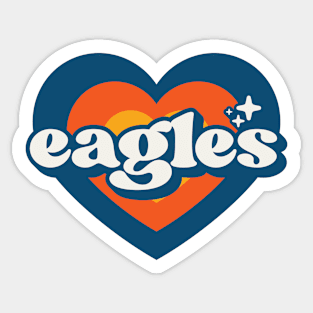 Vintage Eagles School Spirit // High School Football Mascot // Go Eagles Sticker